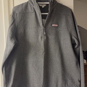 Women's Vineyard Vines Charcoal Quarter Zip Fleece